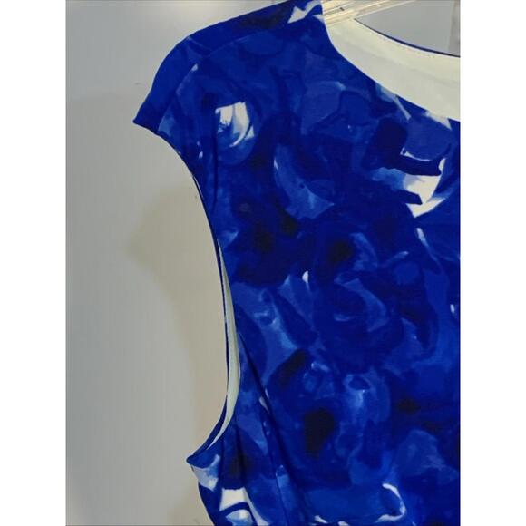 Lauren Ralph Lauren Floral Jersey Dress Woman Size 16 Preppy Resort Designer NWO - Picture 3 of 6